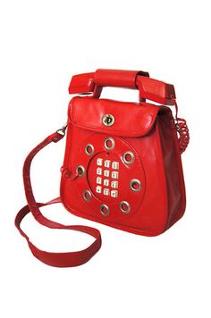 so weird, but cute dallas-handbags-1970s-telephone-purse- I Phone Icons, Weird Bags, Red Pngs, 70s Pictures, School Purse, Affordable Handbags, Kawaii Bag, Pick Up The Phone