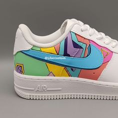 Experience ultimate style and comfort with these Nike Air Force 1 Blue Pink Purple Yellow Green Custom shoes. Made with premium materials, these shoes offer superior durability and breathability. The vibrant color combination adds a unique touch to any outfit. Elevate your sneaker game with the iconic Nike Air Force 1. ★ Brand new with box ★ Each pair is unique and one of a kind ★ Each pair is personally handmade, painted with high quality Angelus. ★ Leather acrylic paint. Topped with a clear co Nike Air Force 1 Blue, Blue Pink Purple, 12th Man, Sneaker Games, Nike Air Force 1, Custom Shoes, Color Combination, Our Kids, Air Force 1