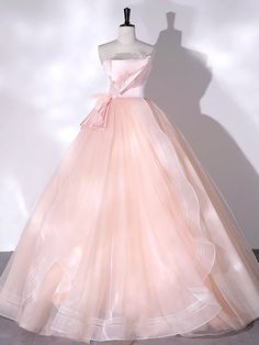 Pink Strapless Tulle Long Formal Dress, Lovely Ball Gown Formal Evening Dress with FeathersMaterial:tulleColor:as picture or custom colorNeckline:straplessBack details:lace -upStyle:fairyDress type:ball gown<p>Features:feather</p><br/><p>Customized service and Rush order are available.</p><br/><p>This dress could be custom made, there are no extra cost to do custom size and color.</p><br/><p>Please leave your phone number for shipping w Tulle Ball Gown With Fitted Bodice For Banquet, Banquet Tulle Ball Gown, Sweetheart Neckline Organza Gown For Banquet, Organza Gown With Sweetheart Neckline For Banquet, Tulle Ball Gown With Sweep Train, Banquet Ball Gown With Tulle Skirt, Ball Gown With Tulle Skirt For Banquet, Organza Ball Gown For Prom Season, Tulle Gown With Sweep Train For Banquet