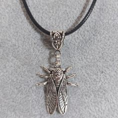 Made On An 18" Black Nylon Cord Necklace. It Wears And Looks Like Leather. Cicada Metal Pendant That Measures 1" X 7/8". Nwot ~~Handmade. I Will Ship In A Gift Bag. Pet And Smoke-Free Home. Insect Necklace, Nature Inspired Jewelry, Hand Crafted Jewelry, Inspired Jewelry, Crafted Jewelry, Cord Necklace, Metal Pendant, Black Nylon, Black Nylons