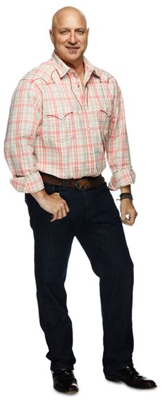 a man in a plaid shirt and jeans standing with his hands on his hipss