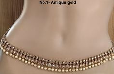 * Beautifully designed dark gold color belly chain. * can be used with belly dance costumes and saris. * no.1- Gold Belly chain high quality                Adjustable from 27 to 39 inches Waist.  no.2- Gold Belly chain high quality                Adjustable from 27 to 39 inches Waist.  no.3- Gold Belly chain high quality                Adjustable from 27 to 39 inches Waist. Bohemian Gold Waist Chain As Gift, Bohemian Gold Waist Chain For Festivals, Gold Bohemian Kundan Necklace With Stone Work, Bohemian Gold Kundan Necklace With Stone Work, Bollywood Style Gold Festival Jewelry, Elegant Gold Choker With Stone Work, Gold Kundan Necklace For Festival, Elegant Gold Waist Chain For Festive Occasions, Gold Waist Chain With Beads As Gift