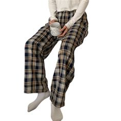 Women Plaid Casual Straight Trousers for Male/Female 2023 Summer Fashion Outfits - XL,Blue Relaxed Fit Cotton Plaid Pants, Casual Plaid Cotton Pants, Casual Cotton Plaid Pants, Casual Plaid Bottoms With Relaxed Fit, Summer Plaid Pants For Loungewear, Summer Plaid Loungewear Pants, Casual Plaid Bottoms With Pockets, Summer Plaid Straight Pants, Relaxed Fit Plaid Straight Pants