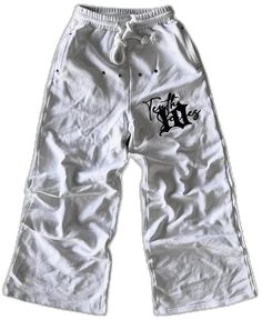 Y2k Wide Leg Cotton Sweatpants, Y2k Style Cotton Sweatpants For Streetwear, Y2k Wide Leg Sweatpants For Streetwear, Y2k Style Cotton Straight Pants, Y2k Straight Cotton Pants, Y2k Cotton Straight Pants, Y2k Cotton Cargo Pants, White Hip Hop Pants With Pockets, Hip Hop Style Loungewear Bottoms With Letter Print