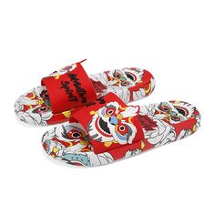 Dragon Spirit Men's Slider Sandals Non-slip Summer Slides For Outdoor, Summer Slip-on Sport Sandals For Streetwear, Round Toe Slides For Outdoor Beach Season, Open Toe Slides For Beach Season, Open Toe Slides For Outdoor Beach Season, Open Toe Slides For Beach Season And Outdoor, Outdoor Round Toe Slides For Beach Season, Outdoor Slides For Beach Season, Non-slip Sandals For Summer Streetwear