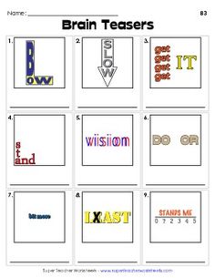 100 Brain teasers ideas | brain teasers, word puzzles, rebus puzzles