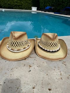 Stunning Shell Cowboy Hat.  Our beautiful customized cowgirl hat have so many uses.  You can wear this stunning hat on a trip to the beach, to a pool day, beach resorts or a cruise.  Your Summer trips pictures will look fabulous wearing these shell cow boy hats.    Beads will be added in the color of your choice with six design colors to choose from. white shell sun hat, black shell sun hat, aqua shell sun hat, orange shell sun hat, marine blue shell sun hat, red shell sun hat Summertime essenti Western Style Straw Hat For Beach Season, Western Brown Straw Hat For Beach Season, Western Style Brown Straw Hat For Beach Season, Southern Style Summer Hats For Western-themed Events, Western Straw Hat For Beach Season, Summer Straw Hat For Western-themed Events, Western Straw Hat For Country Events And Beach Season, Summer Wide-brim Straw Hat For Western-themed Events, Summer Hats With Short Brim For Western-themed Events