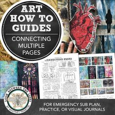 the cover of art guides for connecting multiple pages