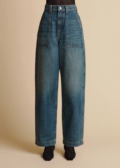 The Hewitt Jean in Stinson– KHAITE Jeans Ideas, High Rise Jeans, High Rise, Style Inspiration, My Style, Canvas, Clothes