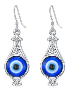 PRICES MAY VARY. 👁️Evil Eye Earrings👁️ The evil eye symbolizes luck, fortune, protection, and prosperity. The blue eyeballs highlight the mystery and menace of the Devil's Eye earrings. Wearing these evil eye dangle earrings serves as a protective amulet, bringing good luck, health, success, and wealth to both you and your family. 💎Material💎 Evil eye dangle earrings are made of chigh quality copper. The evil eye drop earrings is hypoallergenic, anti-oxidation, not easy to change color, and w Crescent Moon Earrings, Evil Eye Earrings, Eye Earrings, Hypoallergenic Earrings, Christmas Gifts For Women, Moon Earrings, Christmas Gifts For Mom, Dainty Earrings, Pharmacy Gifts