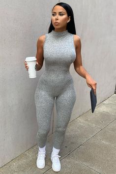 Mafs Australia, Slouchy Jumpsuit, Grey Jumpsuit, Bodycon Jumpsuit, Jumpsuit Outfit, Cute Swag Outfits, Jumpsuit Fashion, Lookbook Outfits, Grey Fashion