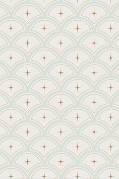 an art deco wallpaper with gold and blue waves