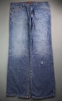 Men's American Rag Jeans Smith Fit Straight Leg Distressed Size 36x34 (Measure 37x33) Zipper Fly        ACTUAL MEASUREMENTS (Measurements are taken of the item lying flat and pulled tight without stretching. All measurements are approximate and in inches):   Waist (Measured from side to side and multiplied times 2): 37 Inseam (Measured from bottom of crouch to end of pants leg): 33 Hip (Measured at the base of the zipper from side to side and multiplied times 2): 46 Thigh (Measured from bottom o Rags Clothing, Crazy Pants, 2000s Jeans, Y2k Fits, Cute Comfy Outfits, Vintage Pants, American Rag, Kpop Fashion Outfits, 2000s Fashion