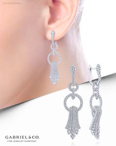 18K White Gold Fashion Earrings EG13532W84JJ #GabrielNY #DiamondJewelry #FineJewelry #GabrielAndCo #UniqueJewelry #FineJewelry#FashionJewelry#UniqueJewelry#GiftIdeas#UniqueGifts #DiamondJewelry #Jewelry #Earrings#FashionEarrings#WhiteGoldEarrings#WhiteGoldFashionEarrings#GoldEarrings#GoldFashionEarrings Elegant Diamond White Ring With Halo Design, Luxury White Gold Jewelry With Halo Design, Modern Platinum Jewelry With Halo Design, Formal Platinum Jewelry With Elegant Design, Luxury Platinum Jewelry With Elegant Design, Exquisite Platinum Jewelry With Elegant Design, Exquisite Elegant Platinum Jewelry, Modern Diamond Jewelry With Halo Design, Formal 14k White Gold Jewelry With Halo Design