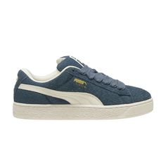 Find PUMA Suede Xl 'hairy Club Navy on Editorialist. Suede XL 'Hairy - Club Navy' Unisex Shoes Sneakers, Blue Trainers, Modern Streetwear, Sport Shoes Men, Sneakers Puma, Grey Skies, Puma Suede, Jordan 4 Retro, Puma Sneakers