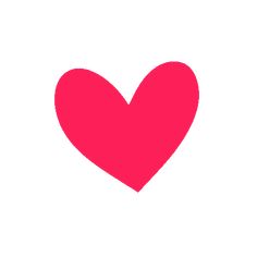 a pink heart on a white background