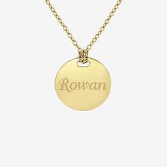 Included: 1 Chain(s)Features: Engraveable, PersonalizedJewelry Closure: Spring Ring ClaspLink Construction: SolidMetal Color: YellowChain Length: 18 InchChain Width: 1.25 MillimetersPendant Length: 16mmPendant Width: 16mmMetal: 24k Gold Over SilverChain Construction: CableCare: Polishing ClothAssembled in the US from Imported Materials Personalized Necklace, Silver Pendant Necklace, Accessories Jewelry, Name Necklace, Spring Rings, Dog Tag Necklace, Silver Pendant, Silver Necklace, Gold Necklace