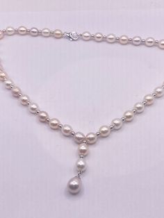 Vintage white Pearl 16 in Necklace Freshwater Pearl necklace with a 2 in center drop. We can add an extension to legthen All jewelry is shipped in a nice gift box. Check out our over a THOUSAND great reviews!!! Y Necklace, Freshwater Pearl Necklace, Freshwater Pearl Necklaces, White Pearl, Pearl White, White Vintage, Fresh Water, Freshwater Pearls, Pearl Necklace