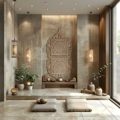 21+ Creative Pooja Room Wall Design Ideas for Serene Spaces • 333+ Art Images Pooja Room Modern Design, Indian Modern Interior Design, Modern Puja Room Design, Simple Pooja Room Ideas, Pooja Room Tiles Design, Puja Room Modern, Puja Room Design Indian Modern, Mandir Backdrop, Pooja Room Ideas Indian Modern