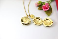 "This is a gold-tone brass locket charm with hand-stamped initial charm on a stainless steel chain. (Hypoallergenic) Tarnish Resistant! Top Quality, Happiness Guarantee! ♥ You will receive 1 necklace ♥ Shell Rack Plating Brass Locket Pendants, Lead-Free, Golden size about 23mm( 7/8\") x 22mm( 7/8\") (Fits 15mmx13mm) ♥ Initial Disc Stainless Steel Charms, Flat Round, 8-10mm. **conversion : 1 inch = 25.4mm or 1mm = 0.0393 inch** ♥ Add a birthstone charm https://www.etsy.com/listing/231714720 ♥ Add Personalized Gold Necklace With Vintage Charm, Personalized Gold Locket Necklace For Anniversary, Nickel Free Gold Pendant Locket Necklace, Gold Pendant Locket Necklace Nickel Free, Gold Locket Necklace With Initial Pendant And Charms, Gold Initial Pendant Locket Necklace With Charms, Gold Locket Jewelry For Best Friend, Vintage Gold Charm Necklaces For Personalized Gifts, Gold Jewelry With Initials For Best Friend Gift