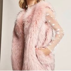 Brand New - Shaci (Xs) - Pink Faux Fur Vest- Jacket Purchased At Bloomingdale’s Outlet! Interior Lined With Satin Light Pink Fabric Built With 4 Clasps To Button To Keep You Extra Warm. Light Pink Fur With Black Tips Throughout. Very Feminine! Pink Faux Fur Lined Winter Outerwear, Pink Winter Outerwear With Faux Fur Lining, Pink Faux Fur Outerwear For Fall, Pink Faux Fur Lined Spring Outerwear, Pink Fur Coat With Faux Fur Lining For Winter, Pink Faux Fur Lined Coat For Winter, Pink Spring Outerwear With Faux Fur Lining, Pink Faux Fur Coat For Winter, Pink Faux Fur Outerwear For Cold Weather