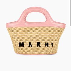 Beautiful Trendy Beach Bag. Size Mini. Second Bag That Arrive. *Stock Pictures May Be Different Than Actual Color Marni Bag, Trendy Beach, Black Letter, Day Bag, Stock Pictures, Pink Leather, Be Different, Beach Bag, Beach Day