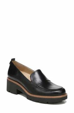 Vionic Kensley Loafer (Women) | Nordstrom Capsule Shoes, Oxford Wedges, Platform Slip On Sneakers, Colored Shoes, Comfy Sneakers, Corporate Goth, Leather Loafers Women, Work Shoe, Loafer Shoes Women