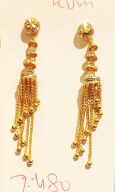 22k Solid Gold Long Earrings- Chain Earrings-Threader Earrings-Chain Threader Dangle and drop Earrings- Indian Threader Earrings This is beautifully handmade Indian 22k Solid Gold Threader Earrings which is designed keeping in view the Indian Vintage Rajasthani Look with Modern touch that gives you remarkable look. PRODUCT SPECIFICATION: Material : 22k Solid Gold Size : 47mm long Weight: 7.50 Gram NOTE: We accept Custom order and Custom size as well! Customer Satisfaction is our utmost priority, Gold Dangle Earrings Indian, Gold Drop Earrings Indian, Sui Daga Earrings Gold, Elegant Danglers With Dangling Beads For Festivals, Elegant Danglers With Beads For Festivals, Elegant Festival Danglers With Beads, Elegant Chandelier Earrings With Latkans For Reception, Elegant Latkans Earrings For Reception, Elegant Danglers With Dangling Beads For Celebration