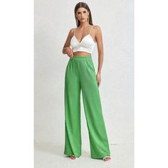 Bright Green Textured Solid Wide Leg Pants New M Casual Dressy Party Stretch Brand New Measurements In Pictures Payment Information I Accept Paypal. You May Also Use Your Visa, Mastercard, American Express, Or Discover Card Through Paypal When You Are Ready To Pay, Simply Click The "Pay Now" Button At The Top Of The Ebay Item Page To Submit A Secure Payment Through Checkout Shipping Information I Try My Best To Ship Out Same Day For Payments Cleared Before 5:00 Pm (Pacific Time), Otherwise Your High Waist Green Bottoms For Evening, Green Wide Leg Pants For Night Out In Summer, Green Wide Leg Pants For Evening, Wide Leg Pants For Date Night In Summer, Evening Green Trousers, Green Bottoms For Summer Evening Wear, Green Wide Leg Pants For Night Out In Spring, Summer Evening High-waisted Wide Leg Pants, Green Pants For Evening And Summer