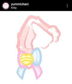 an image of a cartoon character with a big bow on it's head and the caption yummichan kitty