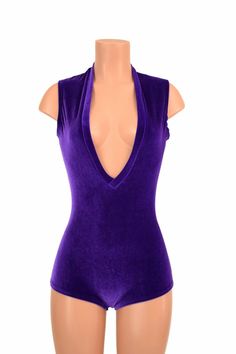 "This item is made to order, please read all the way through the listing before purchasing! This bodysuit is made of a beautiful royal purple stretch velvet. Sleeveless with boy cut legs. It is super lux and plush, not like cheap, itchy panne. Deep, plunging v neckline. Four way stretch for a figure forming fit. This bodysuit is unlined. Womens Sizing (See below for instructions on where measurements should be taken) XXS: Bust 29\"-30\" / Waist 22\"-23\" / Hips 30\"-32\" Extra Small: Bust 31\"-3 Purple Sleeveless Stretch Bodysuit, Purple Stretch Sleeveless Bodysuit, Purple Fitted Sleeveless Bodysuit, Fitted Sleeveless Purple Bodysuit, Purple Stretch Bodysuit For Night Out, Gadget Hackwrench, Purple Bodysuit, Boy Cut, Boy Cuts