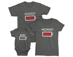 "These matching t-shirts are great for family celebrations, holidays and any other occasion. Father, Son, Mother, Daughter and Baby T-shirts for the all Family. Low Battery and Charged Battery Matching Family T-shirt Set. ➽ PRODUCTION Time - SAME DAY /if order is placed by 3PM PST/, except SUNDAY ➽ SHIPPING - USPS First Class 1-5 business days (2-3 days average) - USPS Priority Mail 1-2 Business days INTERNATIONAL SHIP time - USPS International post 7-20 business days all orders * Please expect Matching Short Sleeve T-shirt For Family Events, Family Matching Short Sleeve Tops For Family Events, Family Matching T-shirt For Father's Day, Family Matching Cotton T-shirts For Family Events, Matching Family Letter Print T-shirt, Matching Family T-shirts For Father's Day, Matching Crew Neck T-shirt For Father's Day, Matching Custom Print T-shirt For Family Events, Funny Short Sleeve T-shirt For Family Events