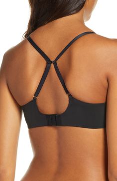 Enhance those curves and accommodate any outfit in this convertible push-up bra that's so light and smooth that it won't show through clothing. Style Name:Natori Minimal Push Up Convertible Underwire Bra. Style Number: 5888967. Black No-show Sports Bra With Built-in Bra, Black Push-up Sports Bra With Removable Pads, Push-up Black Sports Bra With Removable Pads, Seamless Underwire Black Sports Bra, Black Underwire Sports Bra With Padded Cups, Black Bra With Adjustable Straps And Medium Support, Black Nylon Bra With Padded Cups, Black Full Coverage Nylon Bra, Black Nylon Full Coverage Bra