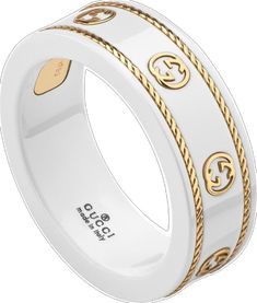 Classic Gucci Engraved White Gold Ring, Gucci Fine Jewelry White Gold Rings, Gucci White Gold Fine Jewelry Ring, Gucci White Gold Ring In Fine Jewelry Style, Gucci Fine Jewelry Ring, Classic Gucci Engraved Ring As Gift, Classic Gucci Engraved Ring For Anniversary, Classic Gucci Engraved Ring For Gift, Gucci Luxury White Gold Rings