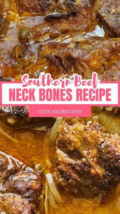 beef neck bones recipe with text overlay