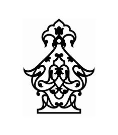 a black and white image of a decorative design