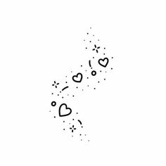 the word love written in black ink on a white paper with hearts and stars around it