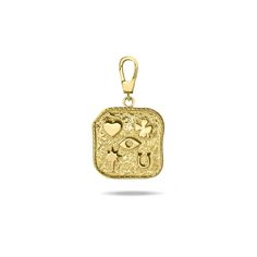 14K Solid Gold Good Luck Charm Luxury Removable Charms For Gifts, Symbolic Good Luck Charms Jewelry, Good Luck Symbolic Charms Jewelry, Good Luck Heart Charm Pendant Jewelry, Good Luck Dangle Charms Jewelry, Good Luck Pendant Charms With Removable Details, Yellow Gold Symbolic Charms For Good Luck, Yellow Gold Symbolic Good Luck Charms, Good Luck Pendant Jewelry With Dangling Charms