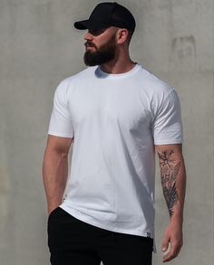 Basic Moisture-wicking Crew Neck T-shirt, Relaxed Fit Sportswear T-shirt For Summer, Moisture-wicking Stretch Cotton T-shirt, White Stretch Muscle Tee With Crew Neck, White Short Sleeve Workout T-shirt, Summer Athleisure T-shirt For Gym, Basic Summer Sports T-shirt, Urban Stretch T-shirt For Streetwear, Moisture-wicking Athleisure Streetwear Shirt