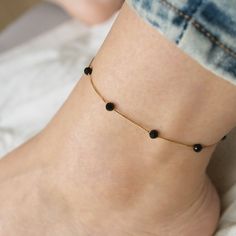 Leg Anklets Black, Black Beaded Anklet, Minimalist Handmade Anklet As Gift, Handmade Minimalist Anklet For Gift, Minimalist Handmade Anklet For Gift, Leg Bracelet, Black Anklet, Beads Anklet, Dainty Anklet