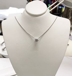 KGM Diamonds ltd 💎 manually polished with ❤️ Handmade item beautiful impressive, Round shaped polished diamond in a solitaire white gold pendant setting with a gold necklace diamond: Lab Grown shape: Round brilliant weight:  0.75 carat color: , D clarity: IF polish: very good symmetry: very good cut: very good gold: 14k white necklace: 42 cm or 16.8 inch free gift box free international shipping https://www.youtube.com/watch?v=EvvUrcFFbHA https://www.youtube.com/watch?v=fFq784Rnve8 this diamond Princess Diamond Earrings, Round Diamond Necklace, Rough Diamond Jewelry, Round Diamond Pendant, Solitaire Diamond Pendant, White Gold Necklace, Diamond Solitaire Necklace, Necklace Diamond, White Gold Necklaces