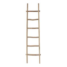 an old wooden ladder on a white background