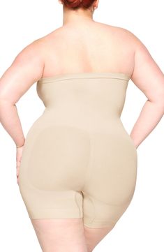 Mid-thigh Length Sculpting Shapewear With Smoothing Detail, High-cut Sculpting Smoothing Shapewear, Compressive Smoothing Mid-thigh Shapewear, Beige Smoothing High-cut Leg Shapewear, Compressive No-show Smoothing Shapewear, Shaper Bodysuit, Shapewear, Adjustable Straps, Dress Skirt