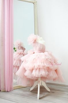 Detachable Train Dress, Prom Dress Puffy, Puffy Tulle Dress, Detachable Tulle Skirt, Tulle Skirt Kids, Skirt Puffy, Tutu Flower Girl Dress, Kids Tutu Dress, Dress With Detachable Train