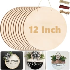 PRICES MAY VARY. ⭐What You Will Get: You will receive 10 pieces 12-inch unfinished wood rounds, 2 bundles of ribbons and a bundle of 2 meters burlap rope, great value for your hand painted projects, wood craft making or pyrography wood burning. ⭐Size Details: The size of each wood circles is approx. 12 inches in diameter and 1/8 inch in thickness. Perfect size for door hanger/door signs and wall decor. The length of ribbons and rope matches the number of wooden plaques. ⭐Enjoy DIY Fun: Have fun with these smooth and unfinished wood rounds, easy to stain and paint, perfect for your hand painted decoration projects. or stimulating children's creativity. It's more meaningful than directly purchasing finished decorations! ⭐Reliable Quality And Durable: Each blank wood round is made of quality Burning Painting, Hantverk Diy, Unfinished Wood Crafts, Diy Projektit, Engraving Ideas, Wood Circles, Kraf Diy, Craft Night, Wood Plaques