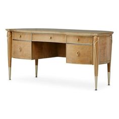 a wooden desk with two drawers and one drawer on the top, in front of a white background