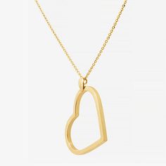 Included: 1 Pendant(s), 1 Necklace Chain(s)Features: Quick ShipJewelry Closure: Spring Ring ClaspLink Construction: SemisolidShape: HeartMetal Color: YellowChain Length: 18 InchChain Width: .7 MillimetersChain Gauge: 020Pendant Length: 28mmPendant Width: 23mmChain Construction: CableCare: Wipe CleanMetal: 14k GoldNecklace Type: Pendant NecklacesPendant & Charms Type: PendantsCountry of Origin: Imported Heart Pendant Gold, Heart Pendant Necklace, Heart Of Gold, Spring Rings, Heart Pendant, Chains Necklace, Pendant Necklace, Chain, Pendant