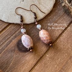 Bohemian Moonstone Earrings Nickel-free, Bohemian Moonstone Earrings Nickel Free, Bohemian Moonstone Earrings, Agate Drop Earrings With Matching Set, Trendy Agate Drop Earrings, Bohemian Agate Earrings For Gift, Bohemian Agate Earrings Gift, Bohemian Agate Earrings, Handmade Copper Drop Earrings