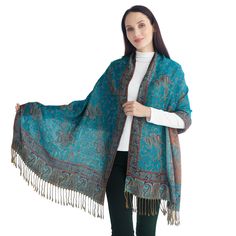 PRICES MAY VARY. 🎐【Elegant and Soft】These paisley shawls are made of 55% Viscoes+45% Acrylic,very soft and skin-friendly.The Paisley pattern is the leaf of the "tree of life" linden or date palm, which resembles a cashew nut and is flower-shaped,It makes you look sophisticated and elegant. 🎐【Appropriate Size】The shawl is approx 79"*28" inches (200*70cm).including the fringe at two ends.This reversible shawl with fringe is large enough so that is perfect for you as a shawl, scarf,cape,blanket , Scarf Cape, Look Sophisticated, Paisley Shawl, Date Palm, Animal Print Scarf, Paisley Scarves, Cashew Nut, Shawl Scarf, Pashmina Shawl