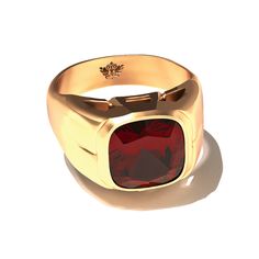 Part of the Resort Collection, the Grand Touring Ring is a statement of refined adventure and sophistication. Cast in solid gold and crowned with a deep red garnet, this signet ring captures the essence of timeless luxury. The rich hue of the garnet evokes the allure of far-flung destinations and the warmth of sunset-lit landscapes. Designed for the discerning traveler who seeks both elegance and character, this ring pairs classic signet styling with a modern flair. The Grand Touring Ring is mor Formal Ruby Signet Ring, Yellow Gold Ruby Signet Ring With Polished Finish, Formal Ruby Signet Ring In Fine Jewelry Style, Ruby Signet Ring Fine Jewelry For Formal Events, Fine Jewelry Ruby Signet Ring For Formal Occasions, Ruby Signet Ring For Formal Occasions, Luxury Garnet Gemstone Rings, Gold Gemstone Signet Ring For Formal Occasions, Luxury Gold Ruby Birthstone Ring